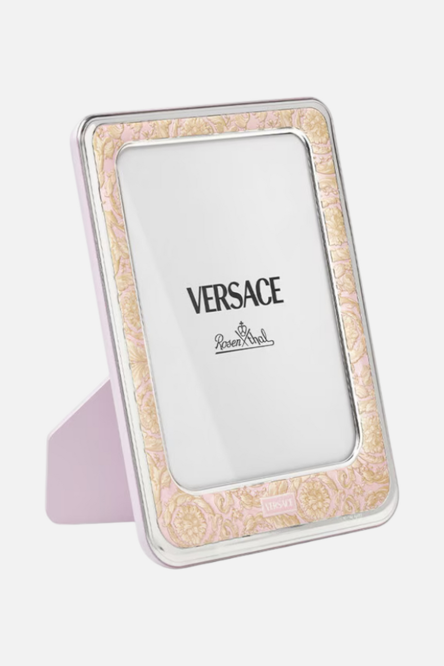 Versace Barocco 3.5 x 5 Photo Frame in Pink – back view