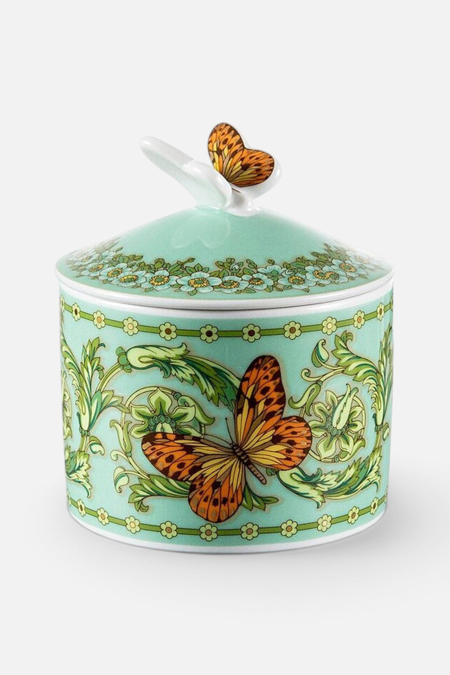 Versace Butterfly Garden 30 Years Small Box in Le Jardin Green – front view