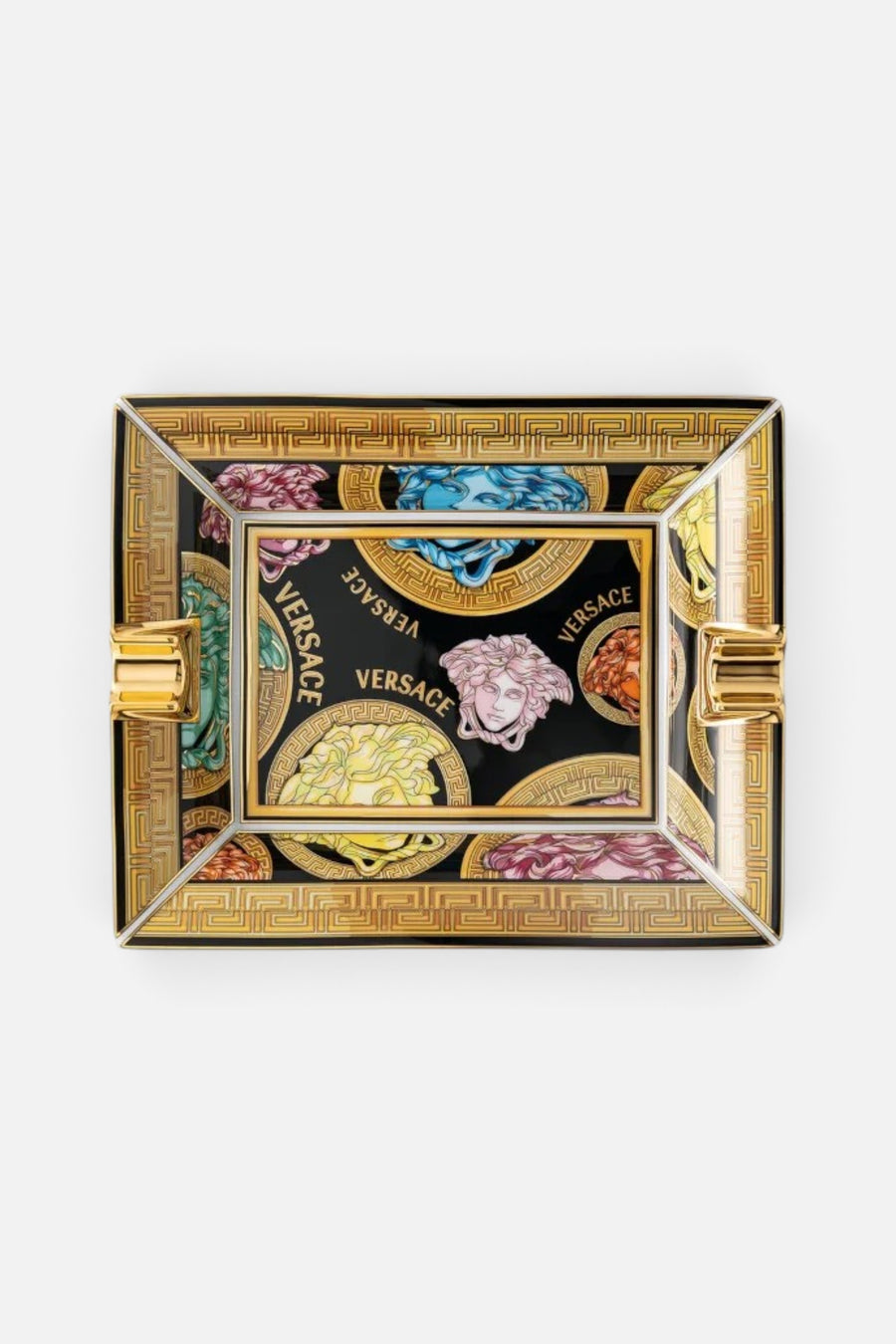 Versace Medusa Amplified Multicolor Ashtray - 6.25" – front view