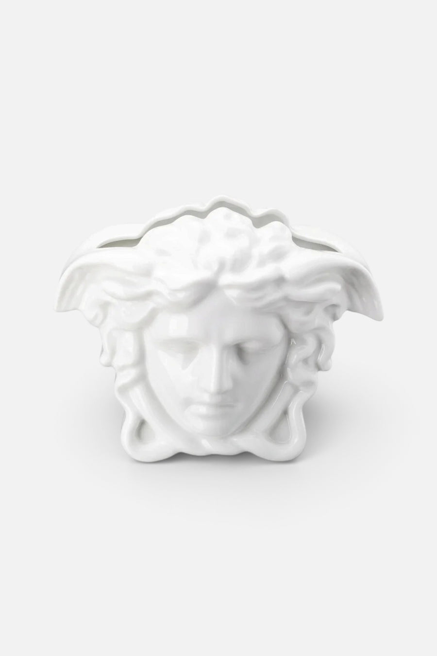 Versace Medusa Grande Vase in White - 8.25" – front view