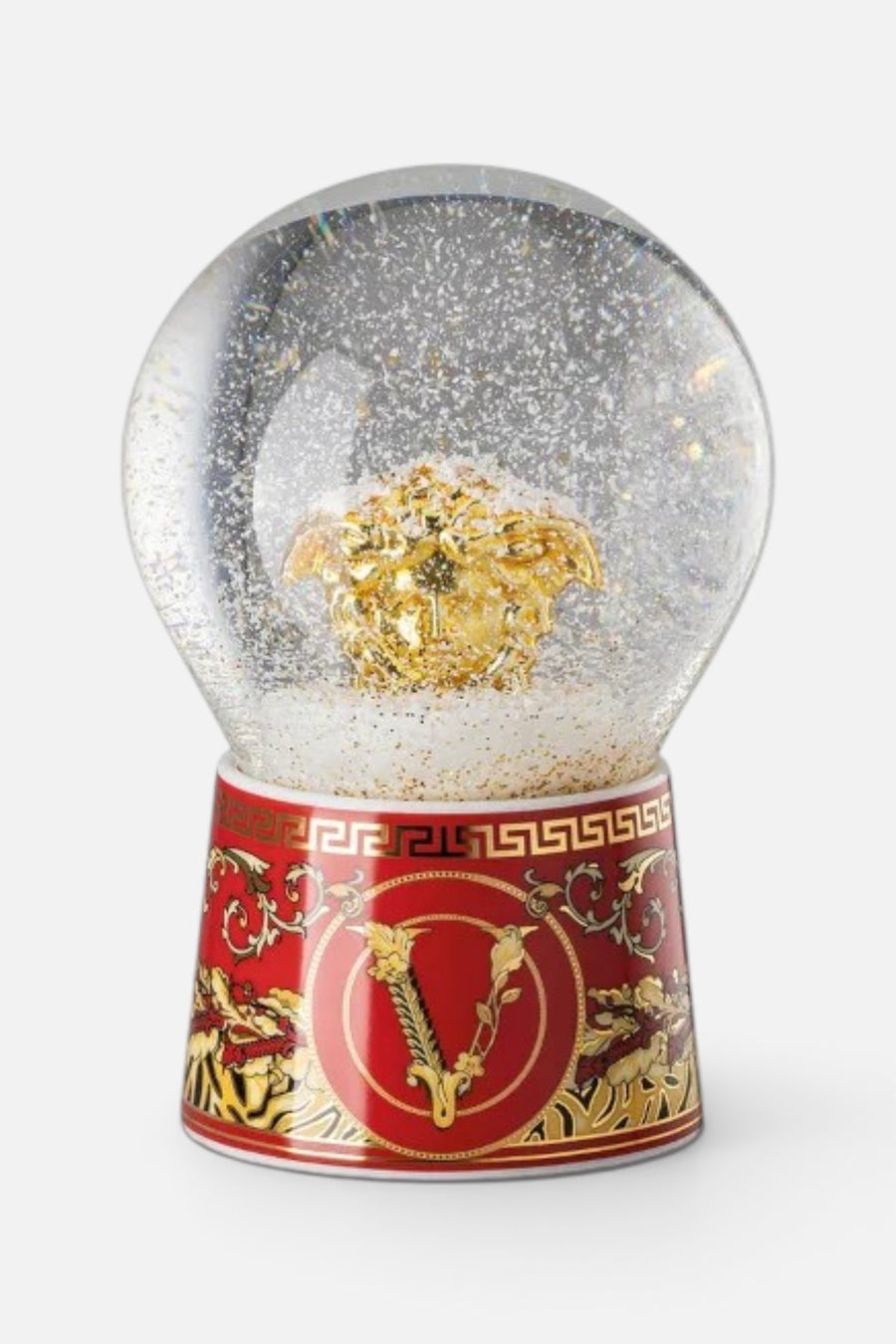 Versace Virtus Holiday Snow Globe - 4.5" – front view
