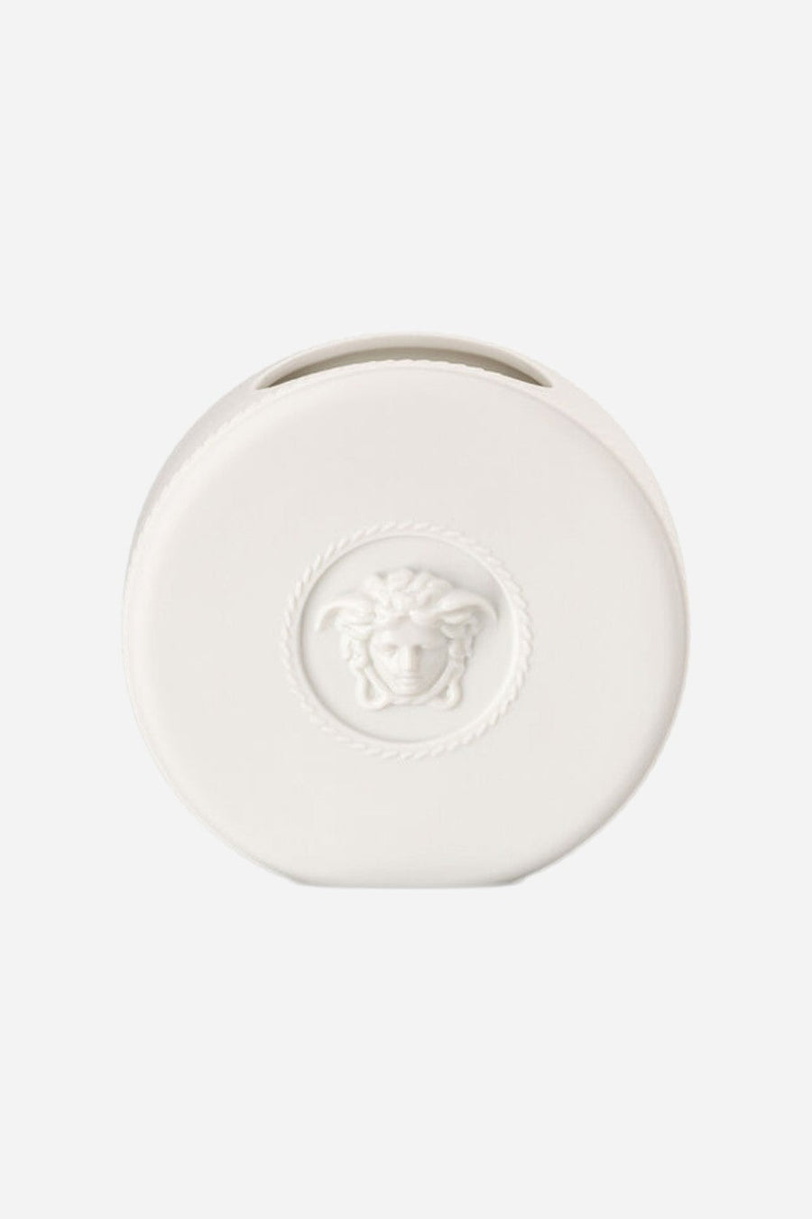 Versace X Rosenthal La Medusa Mini White Vase – front view