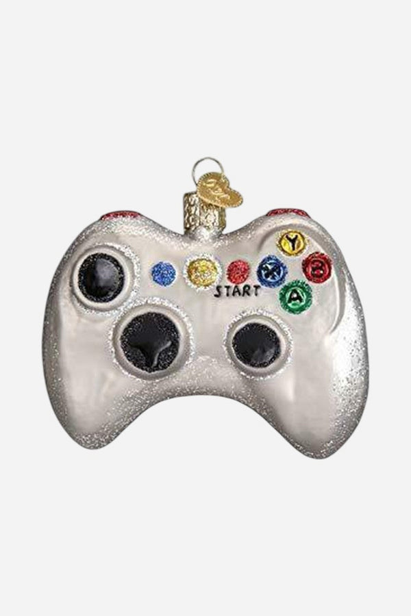 Video Game Controller Glass Ornament