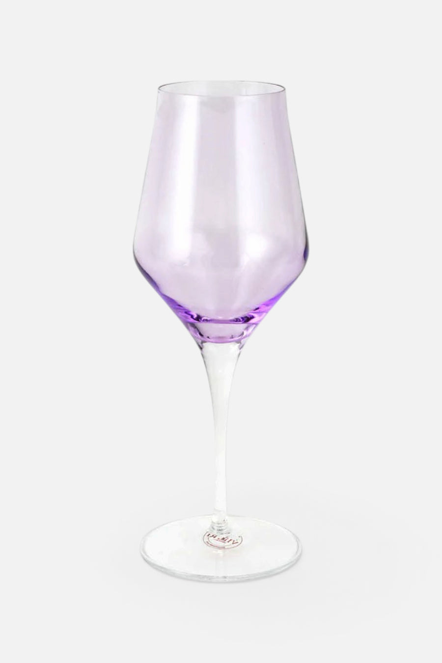 Vietri Contessa Lilac Water Glass – front view