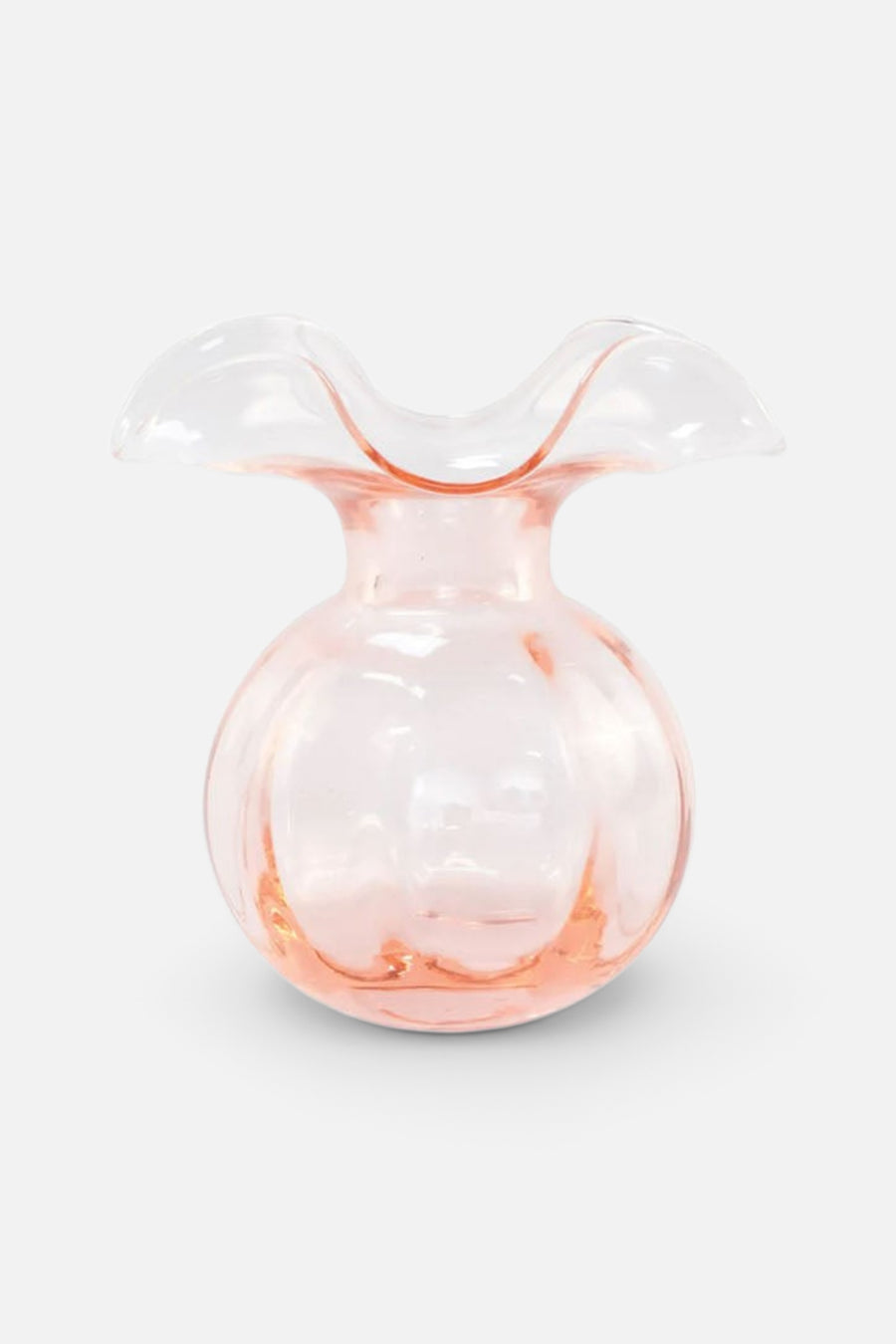 Vietri Hibiscus Glass Pink Bud Vase – front view