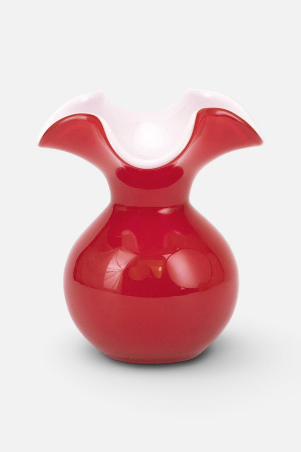 Vietri Hibiscus Glass Red Bud Vase