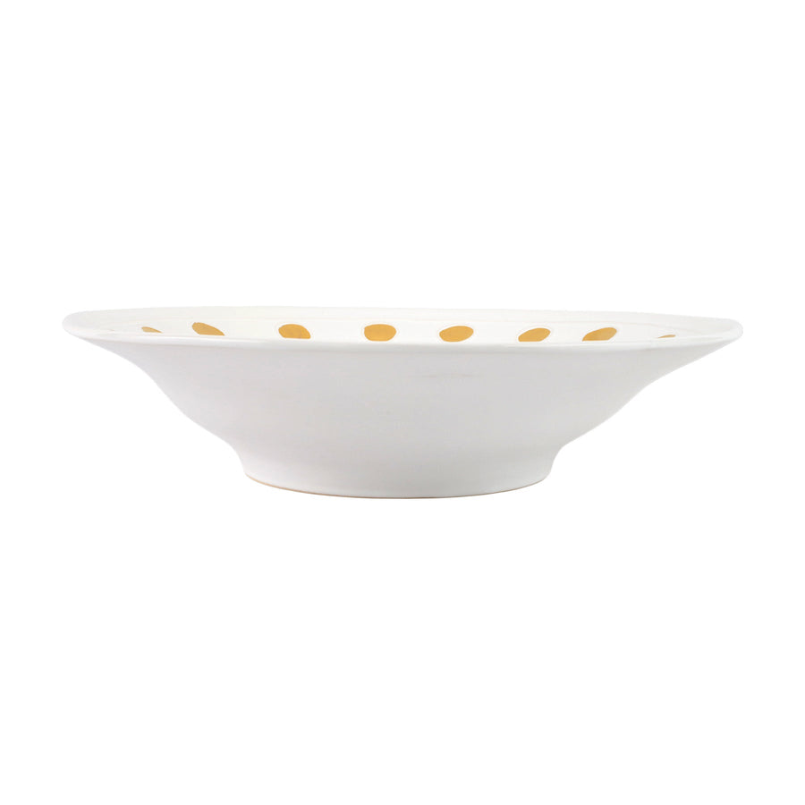 Vietri Medici Large Serving Bowl in Gold – back view