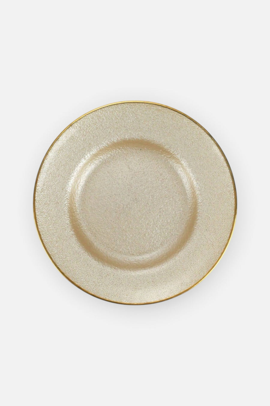Vietri Metallic Glass Pearl Salad Plate – front view
