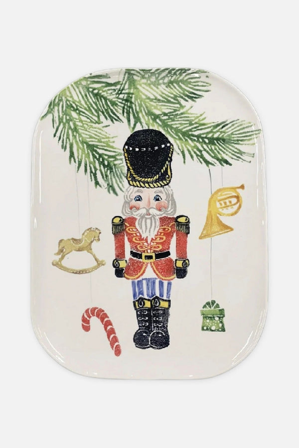 Vietri Nutcrackers Medium Rectangular Platter
