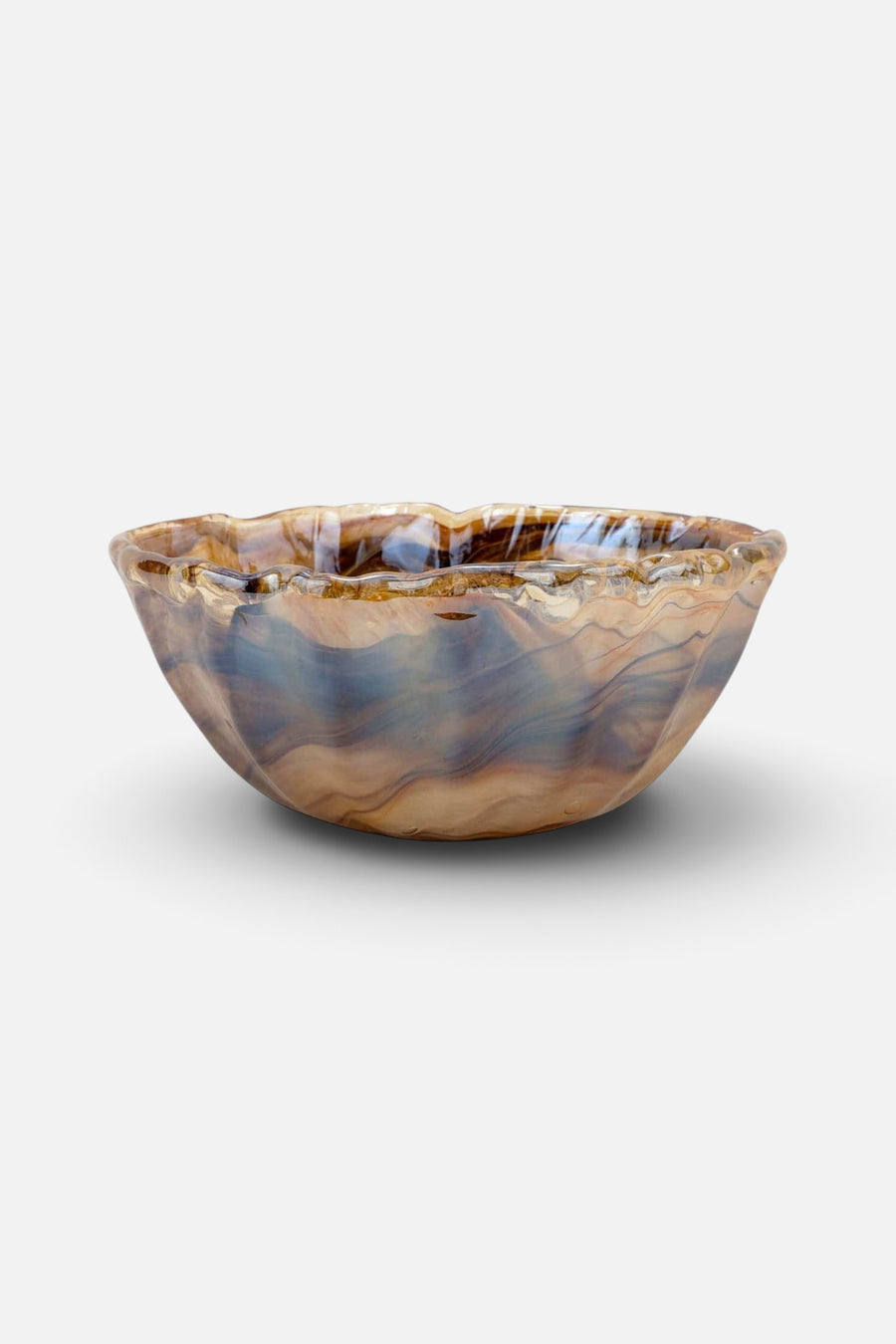 Vietri Onda Glass Tortoiseshell Small Bowl – front view