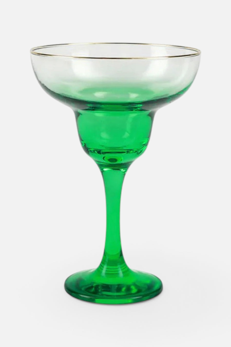 Vietri Rainbow Emerald Margarita Glass – front view