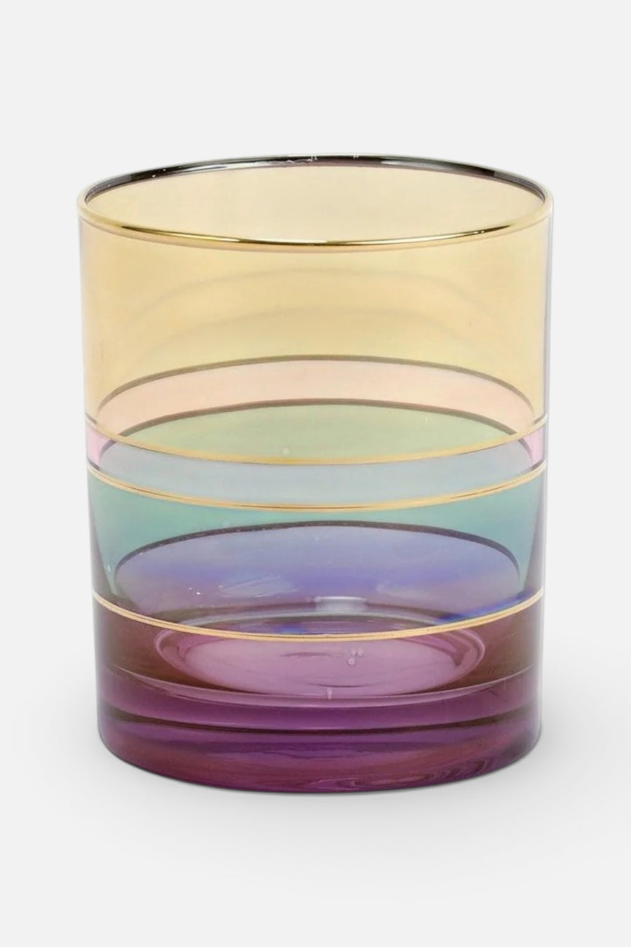 Vietri Regalia Deco Purple Double Old Fashion – front view
