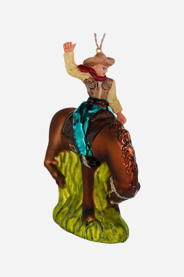 Vintage Cowboy On Horse Ornament