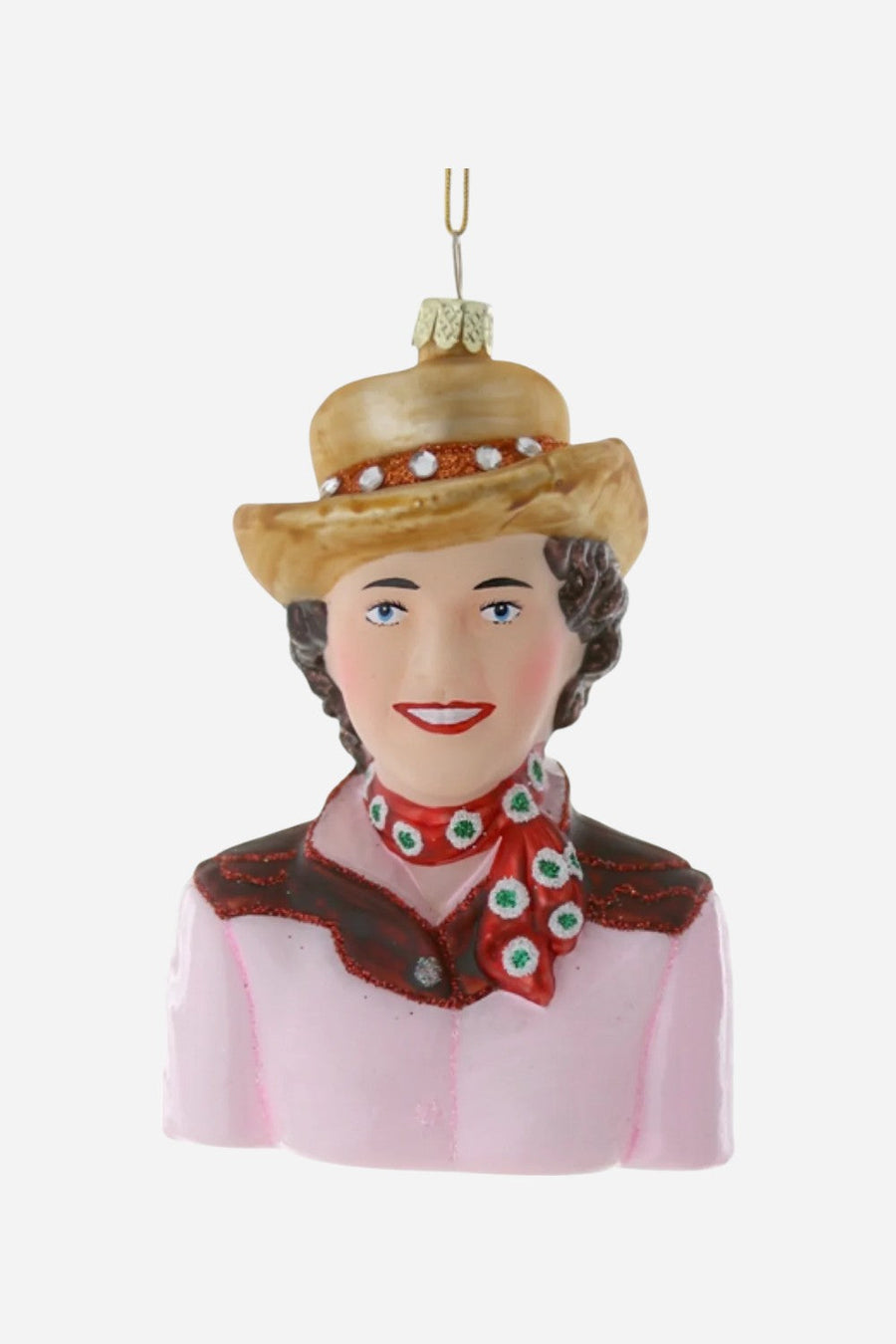 Vintage Cowgirl Bust in Pink – front view