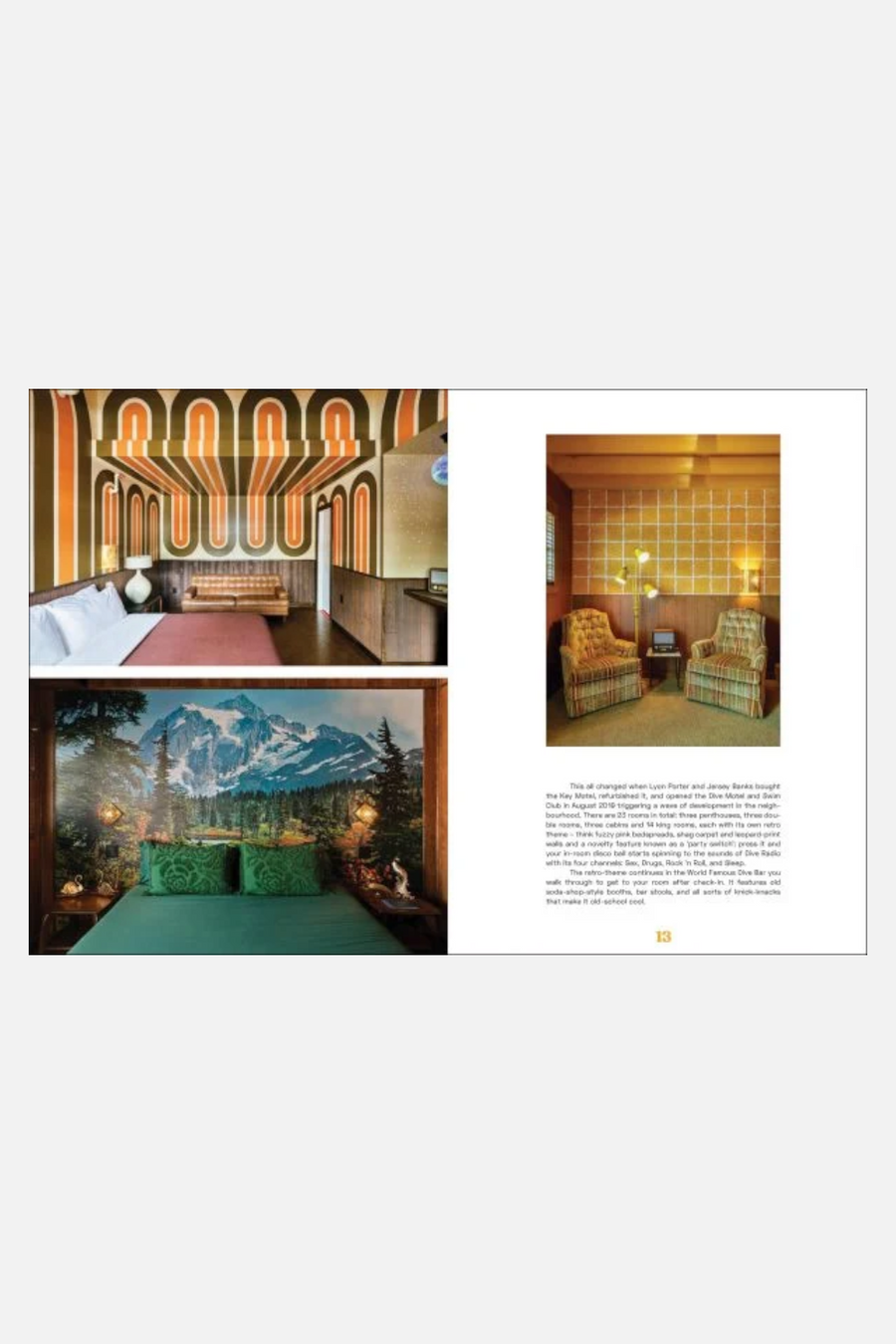 Vintage Motels Print Book – back view