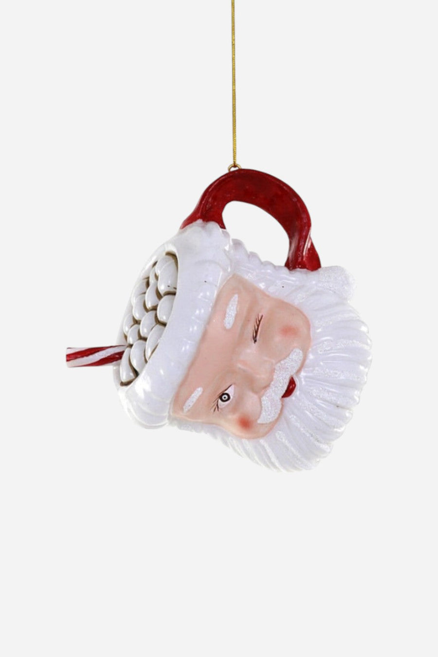 Vintage Santa Mug Ornament – back view