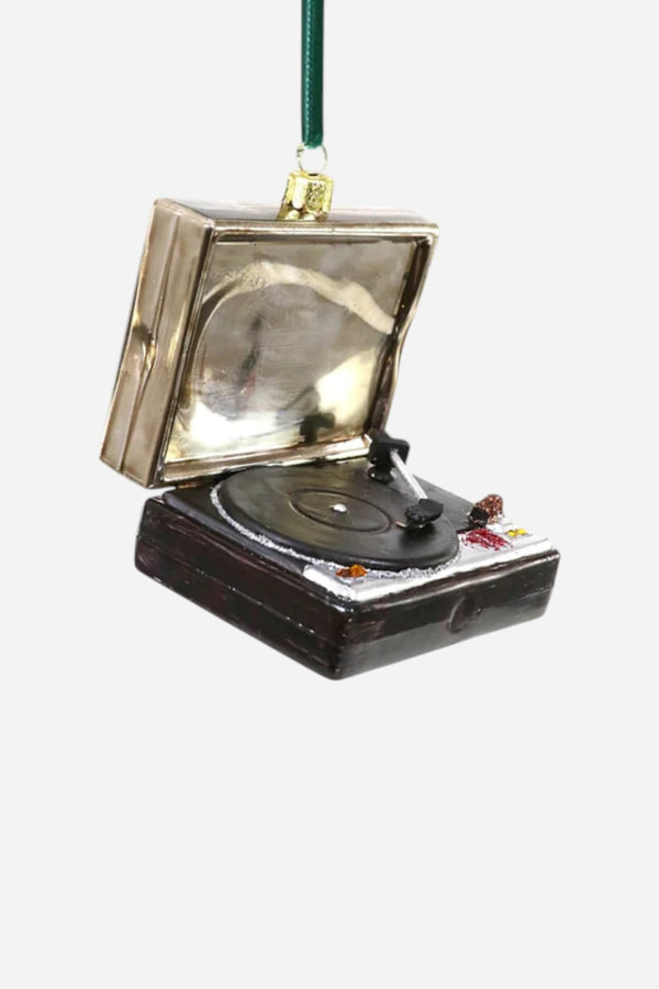 Vintage Turntable Record Player Ornament