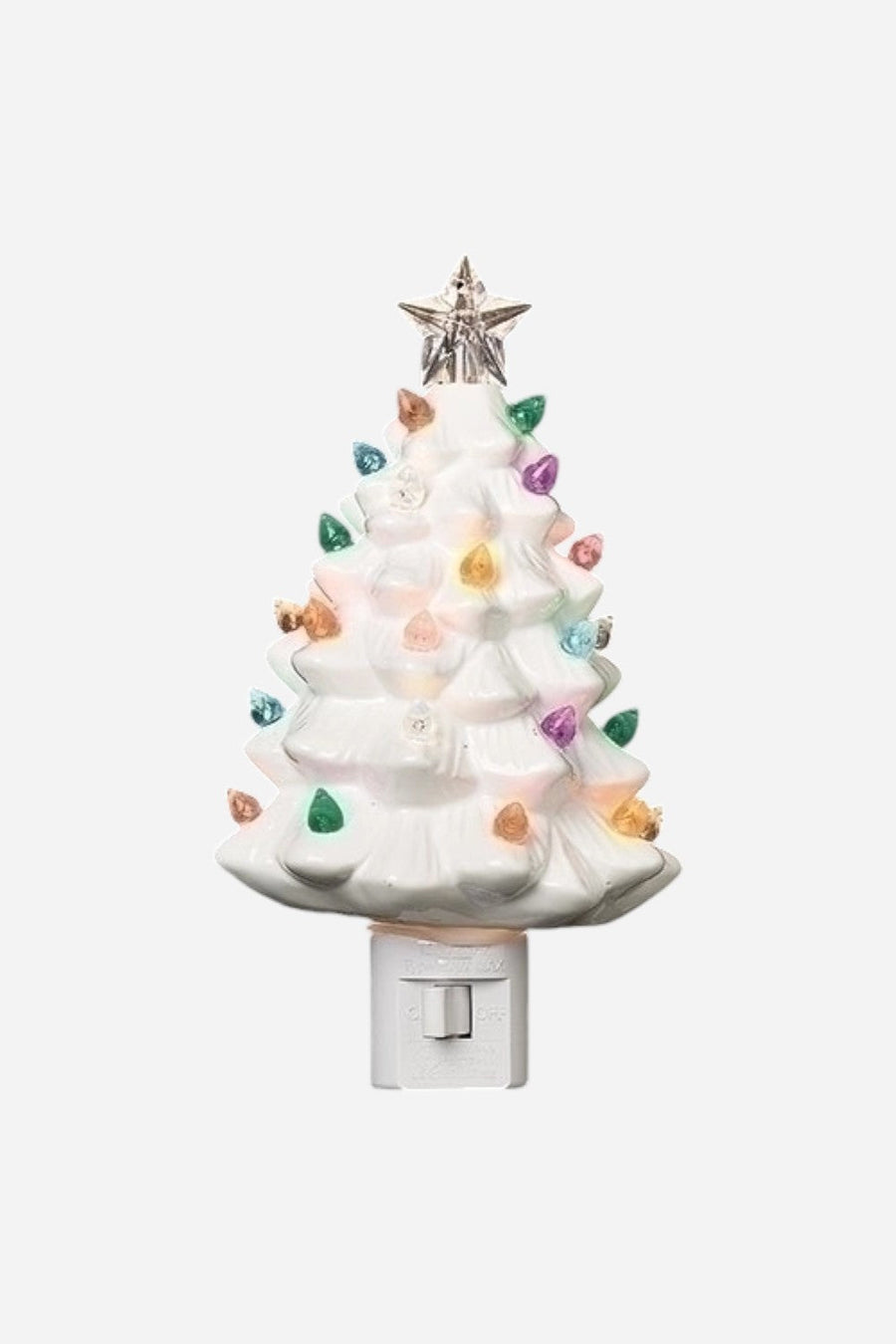 Vintage White Tree Plug-In Night Light – front view