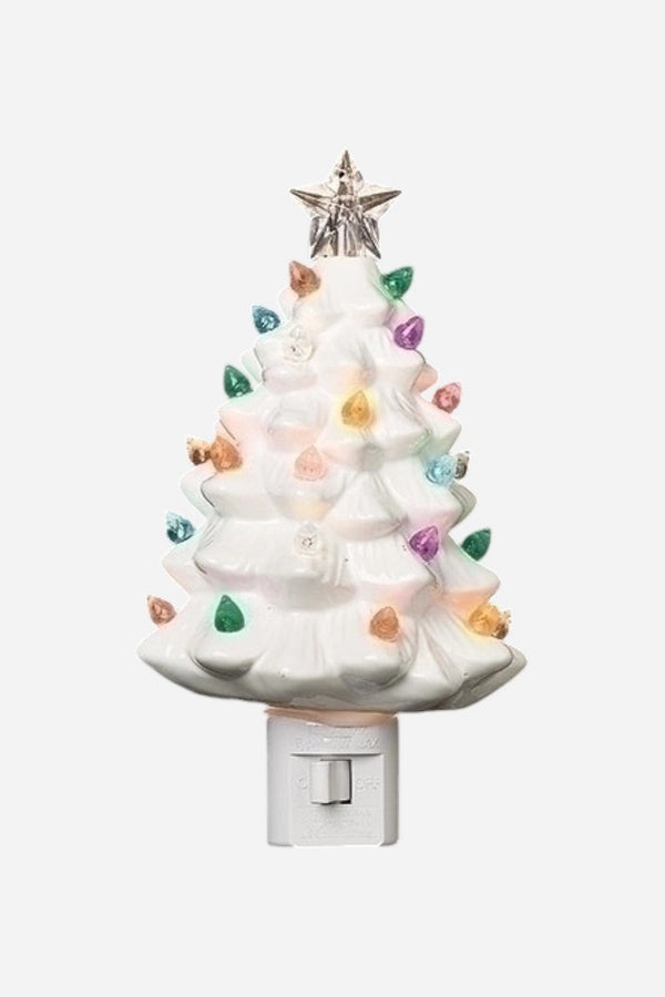 Vintage White Tree Plug-In Night Light