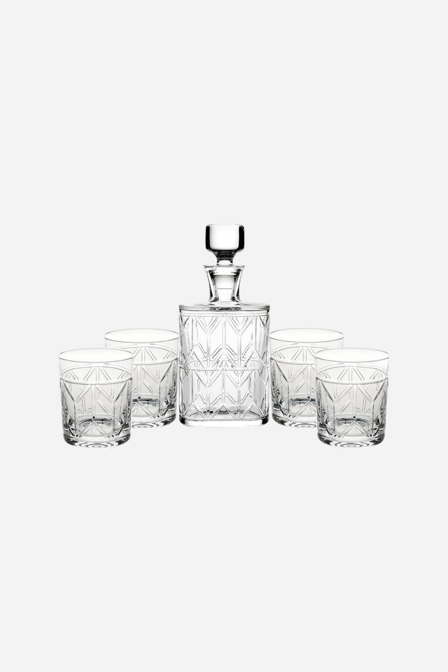 Vista Alegre Avenue Case with Whisky Decanter and 4 D.O.F. Glasses – front view
