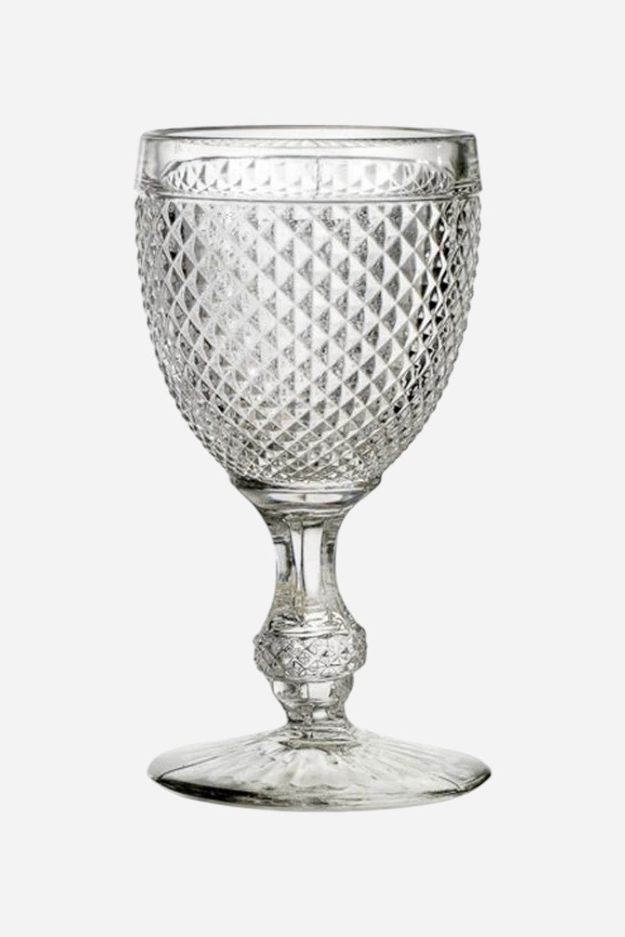 Vista Alegre Bicos Water Goblet in Clear - Set of 4 – front view
