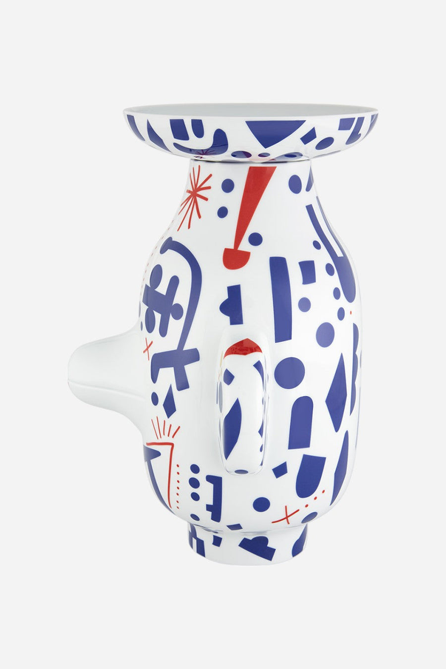 Vista Alegre Folkifunki Vase Grimace in White – back view