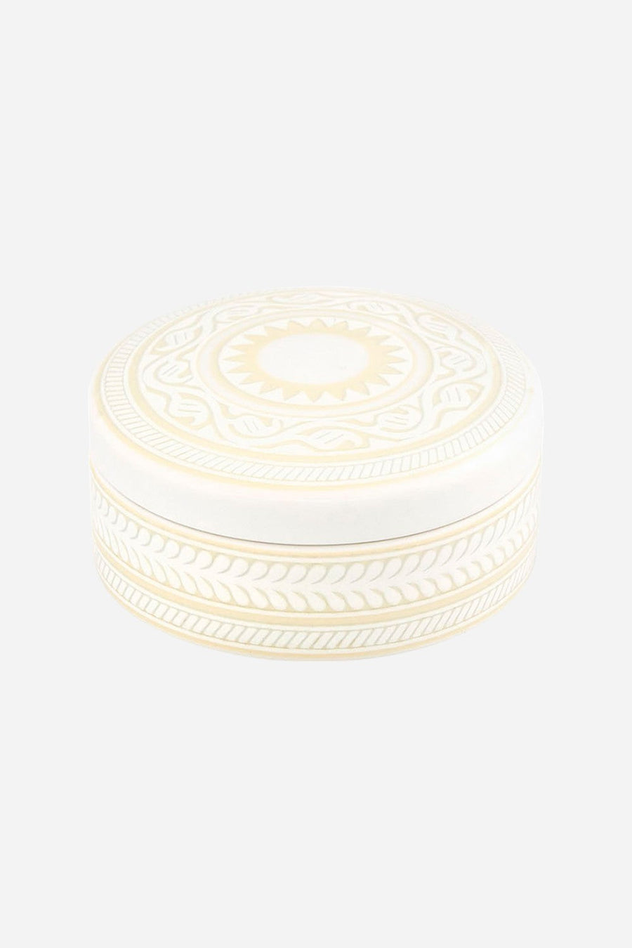Vista Alegre Ivory Small Round Box – front view