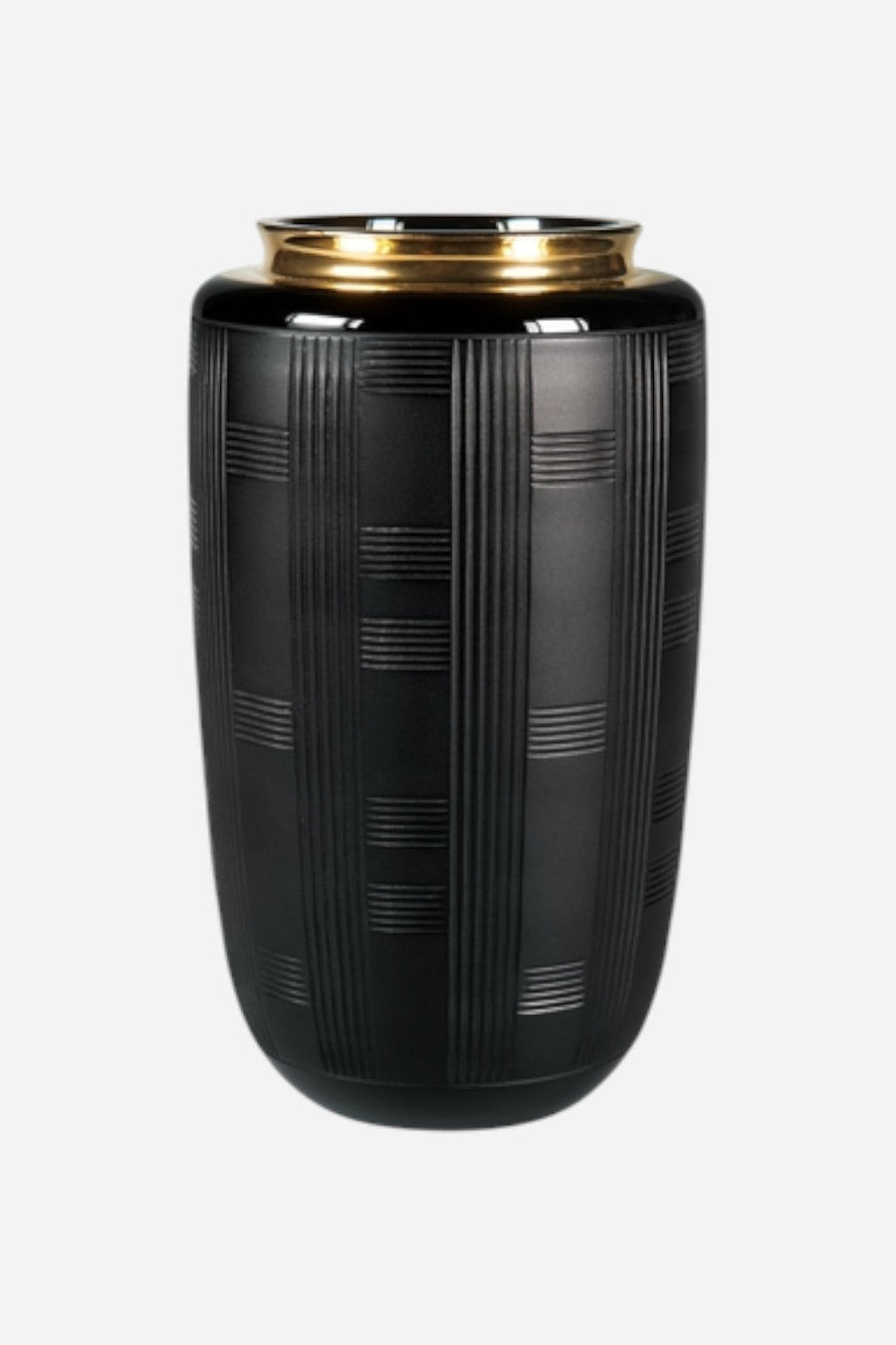Vista Alegre Jet Black Case with Crystal Vase Medium – front view