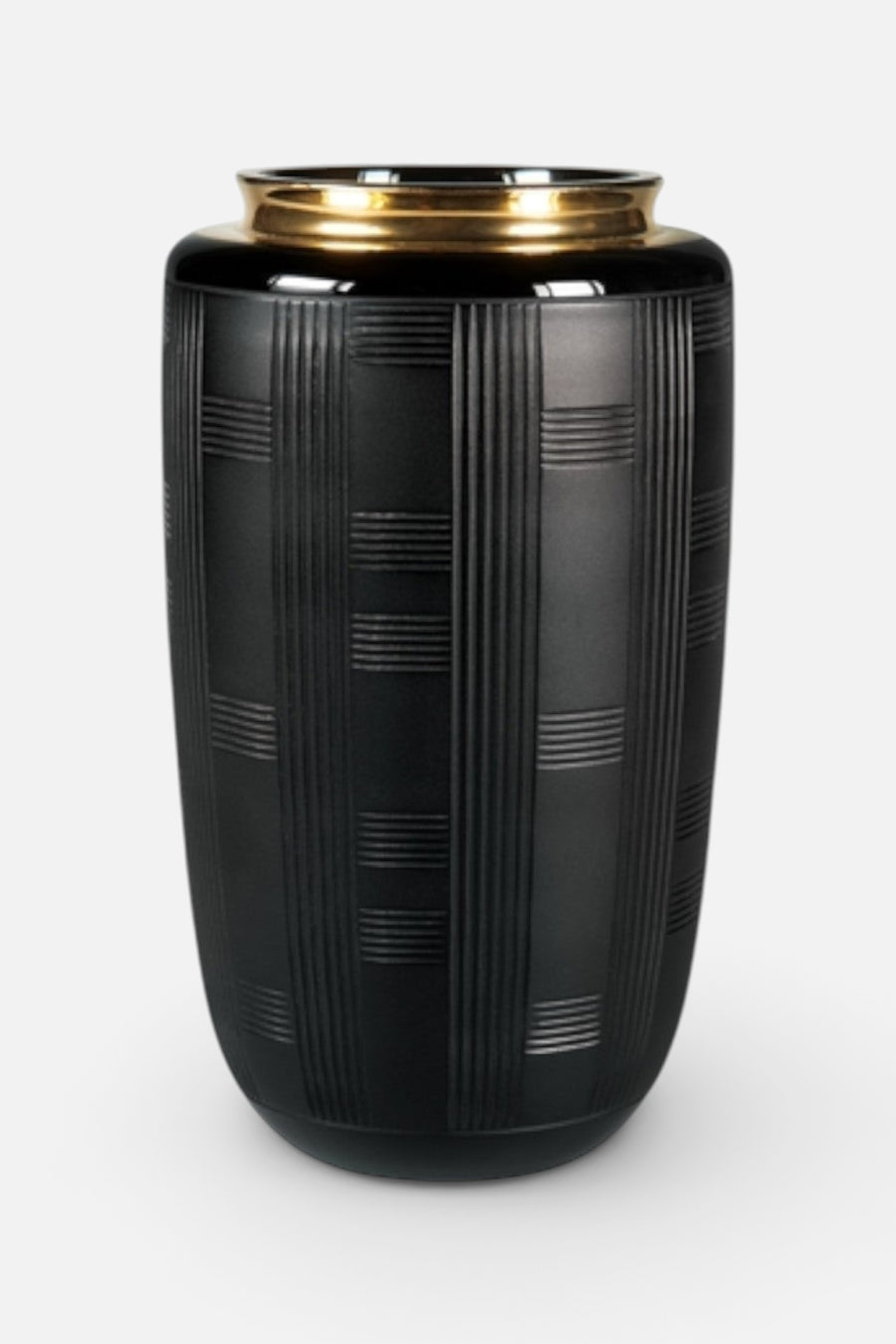 Vista Alegre Jet Black Case with Crystal Vase Medium – front view