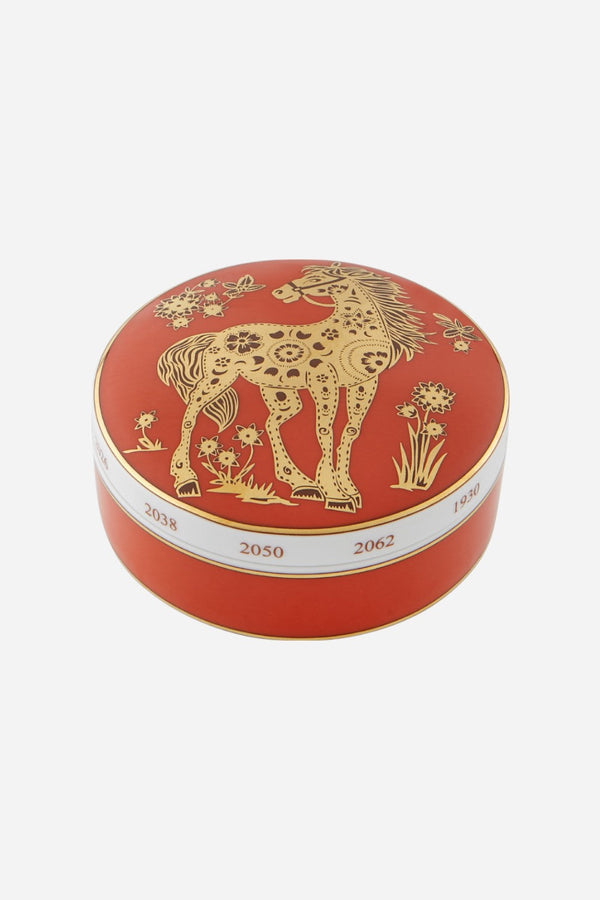 Vista Alegre Large Box Regaleira Horse Golden