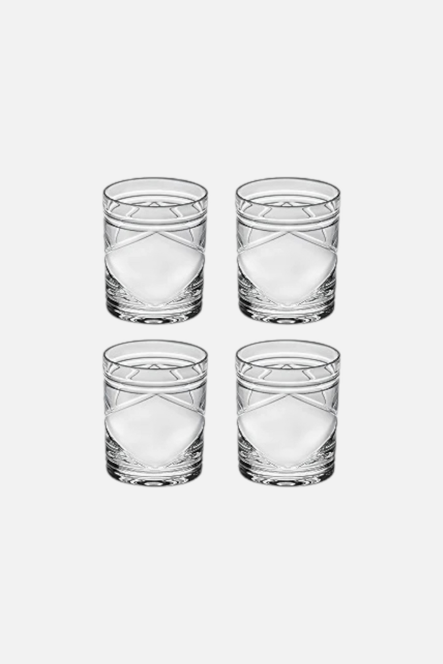 Vista Alegre Trocador Set of 4 Old Fashioned Glass Gift Set – front view