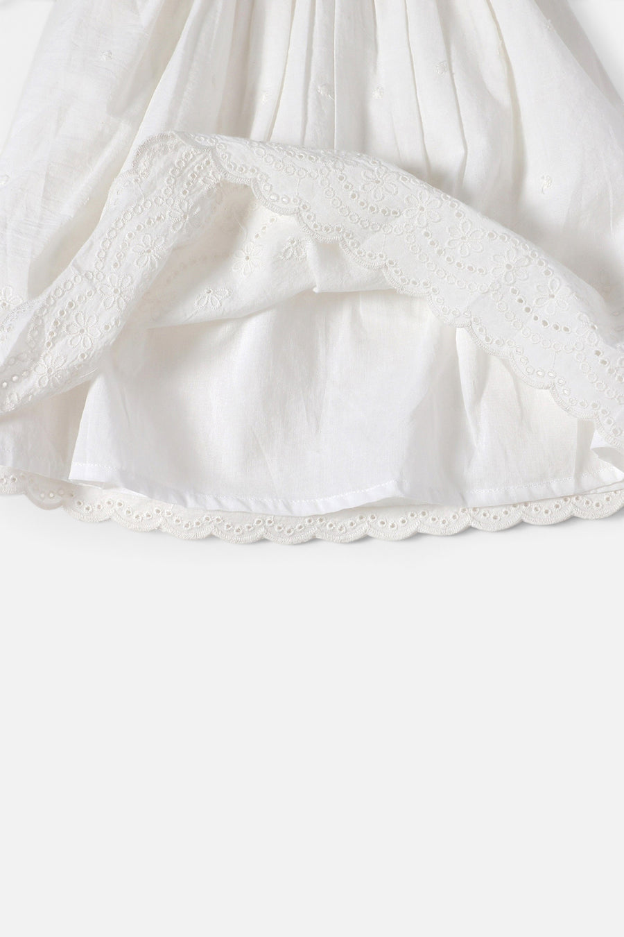Viverano Camille Schiffli Baby Dress & Bloomer – detail