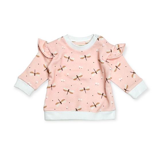 Viverano Dragonfly Ruffle Fleece Sweatshirt & Jogger Set – detail