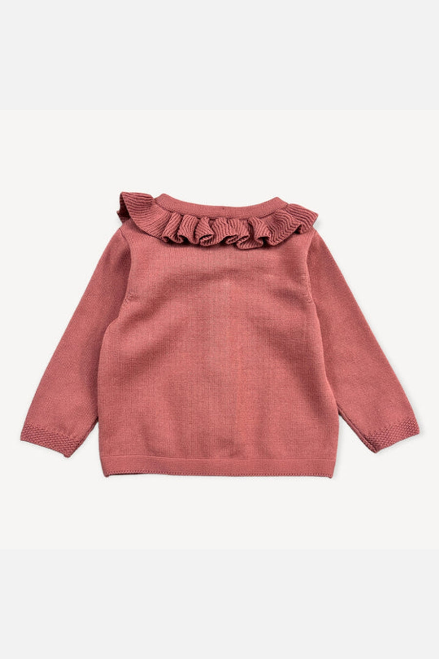 Viverano Floral Bird Embroidered Baby Knit Cardigan – flat lay