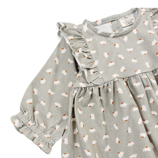 Viverano Floral Ruffle Baby Dress & Bloomer Set – back view