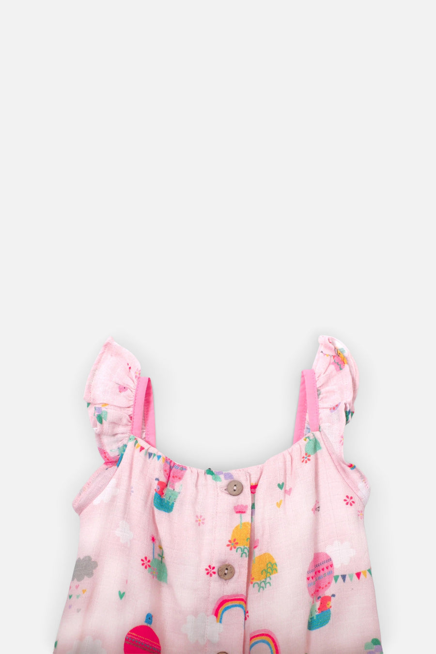 Viverano Fly Away Balloon Ruffle Sleeveless Jumpsuit – back view
