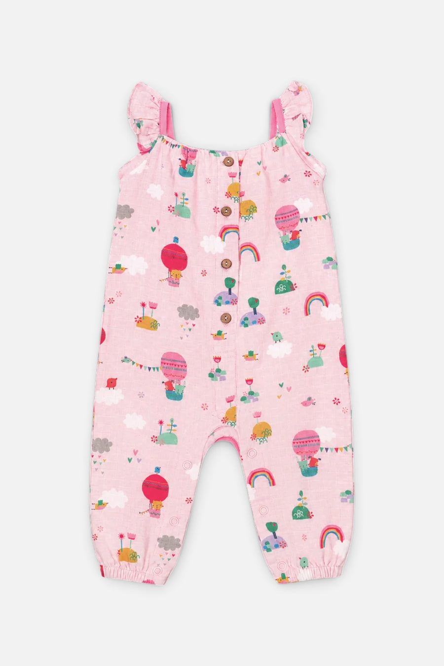 Viverano Fly Away Balloon Ruffle Sleeveless Jumpsuit – front view