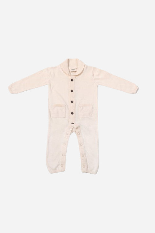 Viverano Milan Knit Shawl Collar Jumpsuit Romper – front view