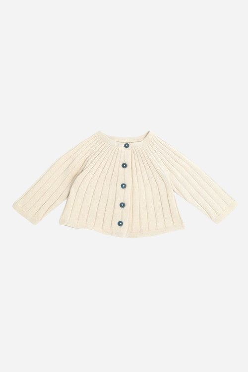 Viverano Milan Rib Knit Baby Girl Cardigan – front view