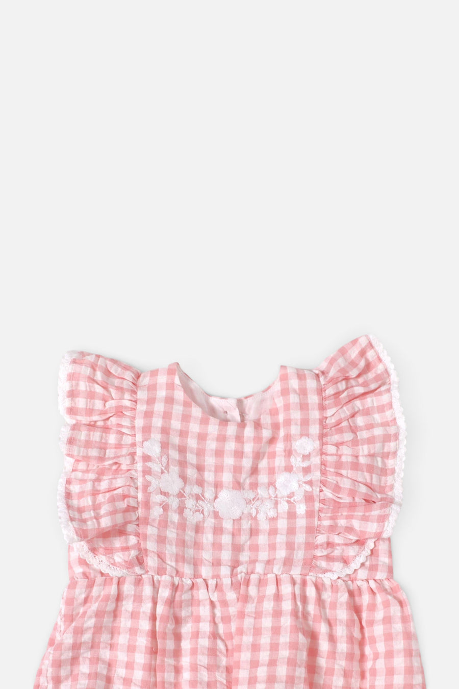Viverano Nina Seersucker Gingham Baby Bubble – side view