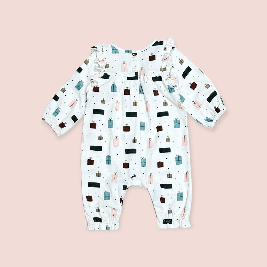 Viverano Presents Ruffle Baby Jumpsuit – back view