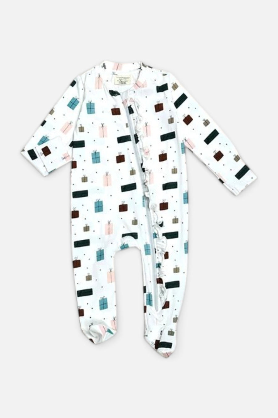 Viverano Presents Zipper Footie Baby Romper – front view