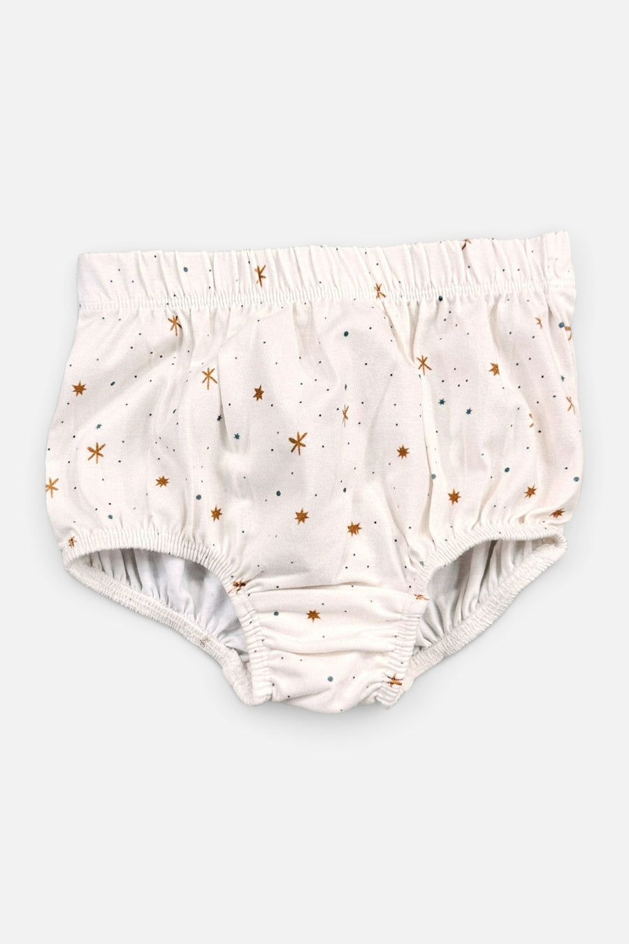 Viverano Stars Flare Baby Girl Dress + Bloomer Set in Natural – side view