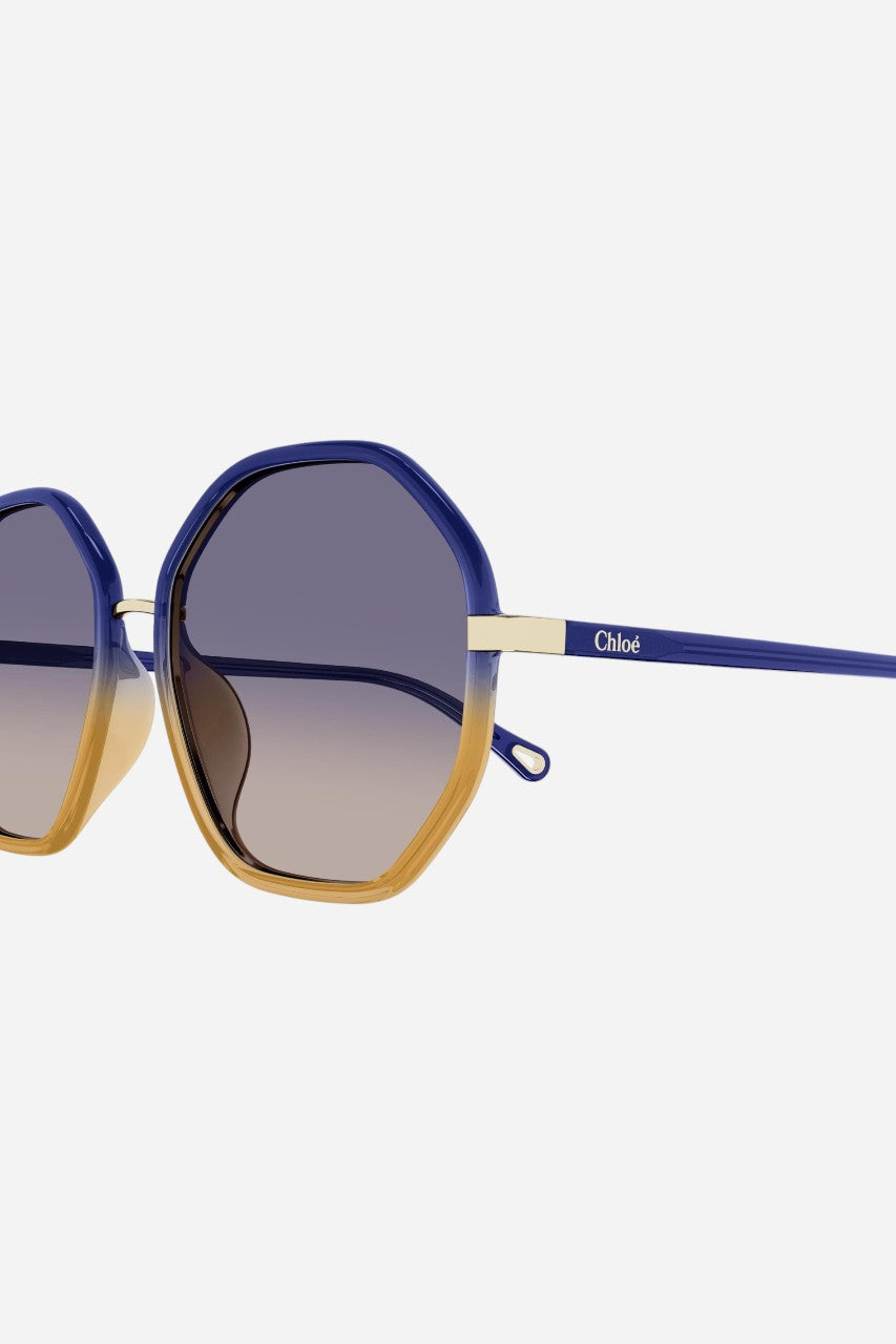 CHLOE Hexagonal Gradient Sunglasses (Ch0133sa-007 59)