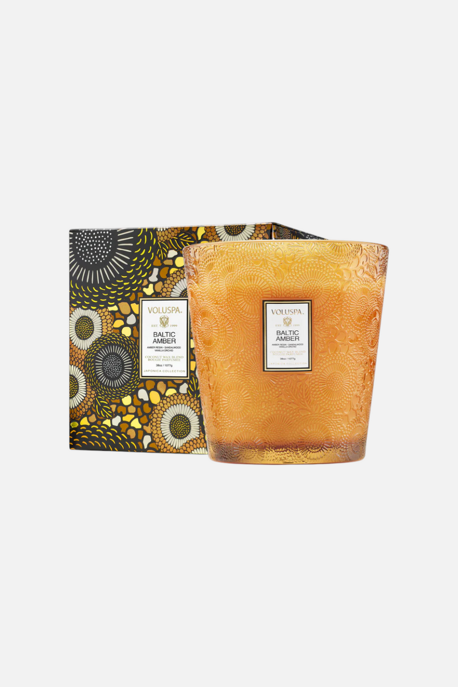 Voluspa Baltic Amber 3 Wick Hearth Candle – front view