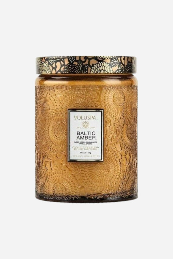 Voluspa Baltic Amber Large Glass Jar Candle