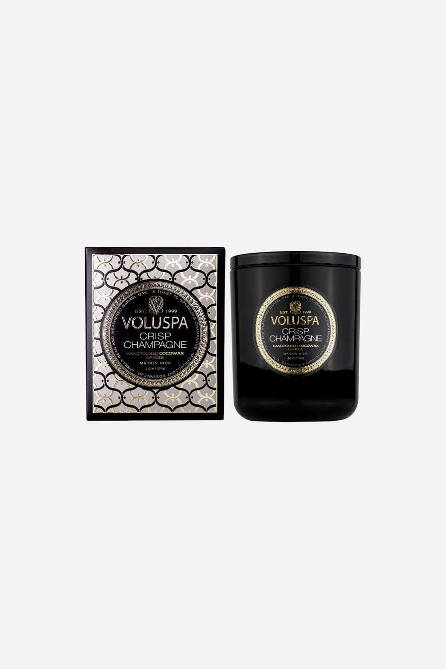 Voluspa Crisp Champagne Classic Candle – side view