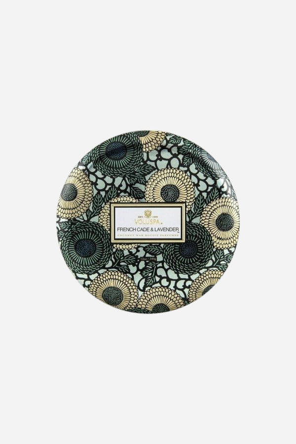 Voluspa French Cade Lavender 3 Wick Tin Candle