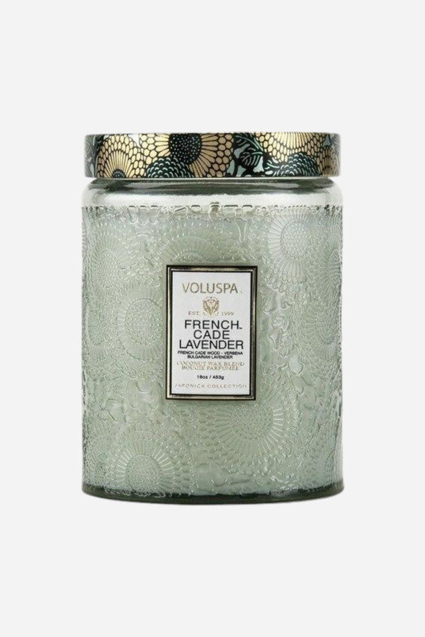 Voluspa French Cade Lavender Large Glass Jar Candle