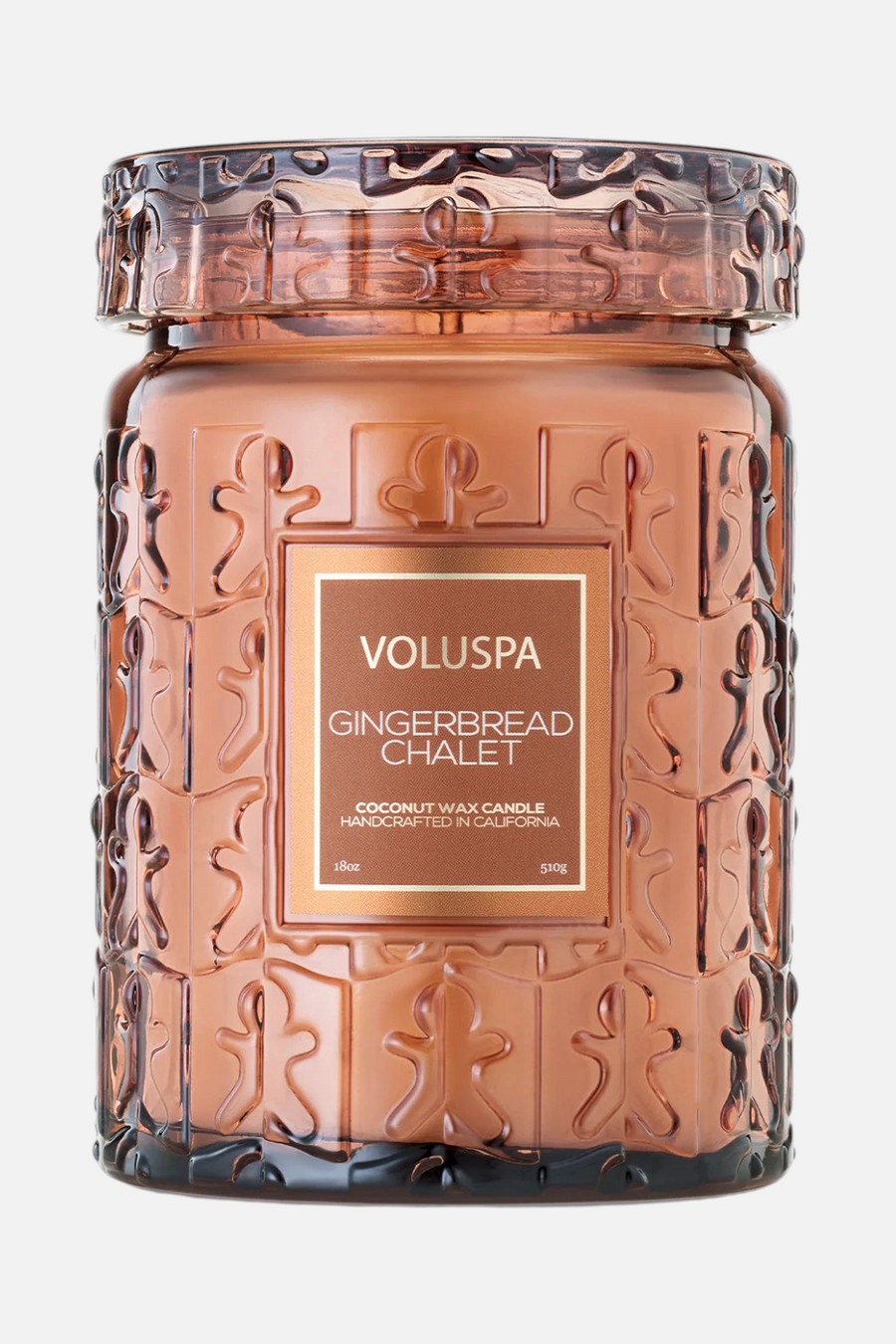 Voluspa Gingerbread Chalet Large 18 oz Jar Candle – front view
